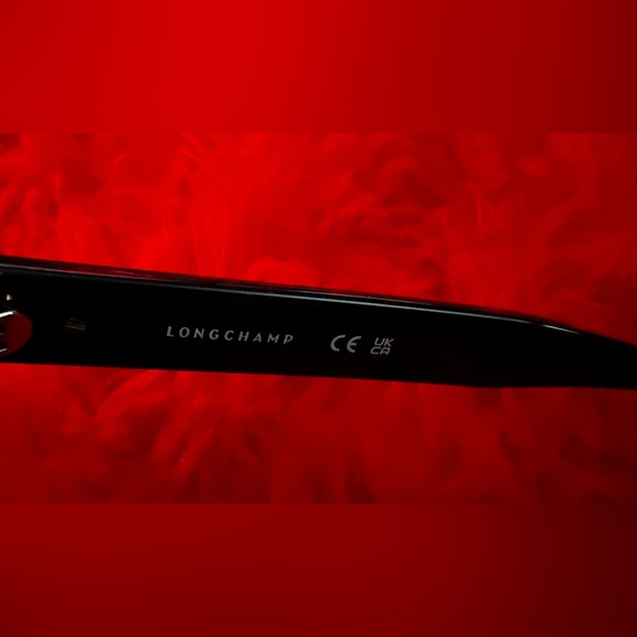 NWT Stunning LONGCHAMP Black Sunglasses w/silver Accents - Picture 11 of 13